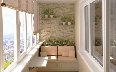 Дизайн интерьера лоджии